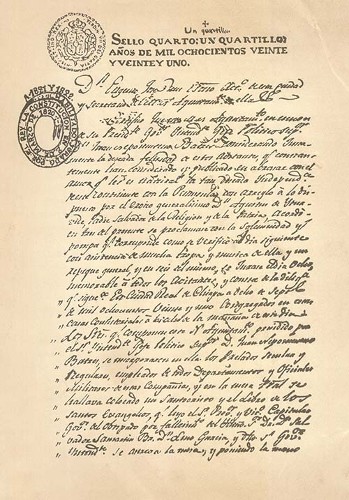 Imagen de Proclama de Independencia de Chiapas, firmada en Ciudad Real (atribuido)