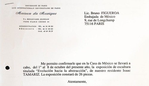 Imagen de Carta dirigida a la Embajada de México en Francia (atribuido)