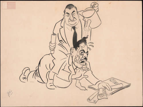 Imagen de Caricatura de Emilio Portes Gil y Lázaro Cárdenas