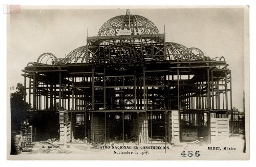 Imagen de "Teatro Nacional en construcción. Noviembre de 1907"