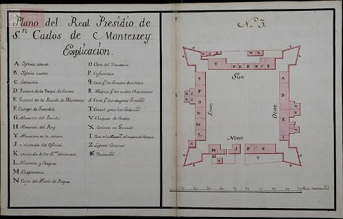 Imagen de Plano del Real Presidio de San Carlos de Monterrey (atribuido)