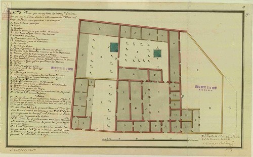 Imagen de No. 2 Plano que manifiesta la disposición que se debe de dar a la casa de Don Juan Gorchs; Perote, Veracruz (atribuido)