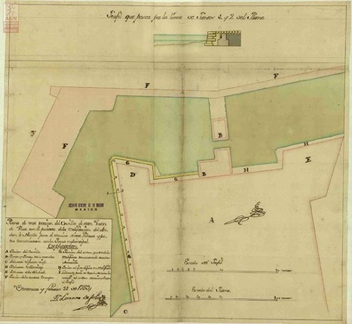 Imagen de Plano de una porción del castillo de San Juan de Ulúa (atribuido)