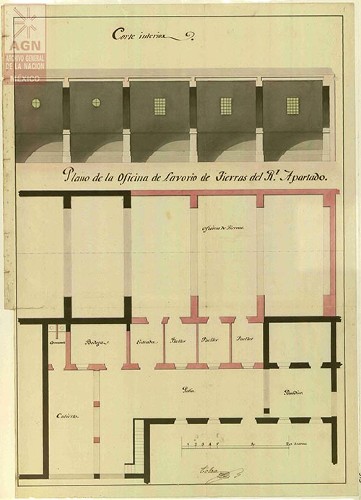 Imagen de Plano de la oficina del laborío de tierras del Real Apartado (atribuido)