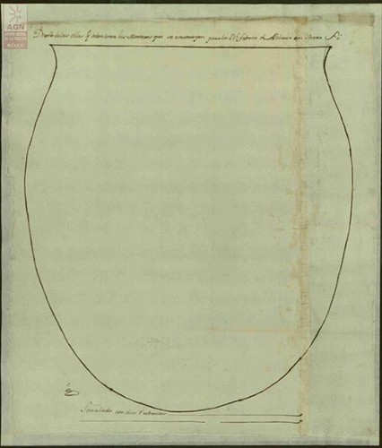 Imagen de Diseño de las ollas que deben tener los morteros para la fábrica de pólvora de Santa Fe (atribuido)