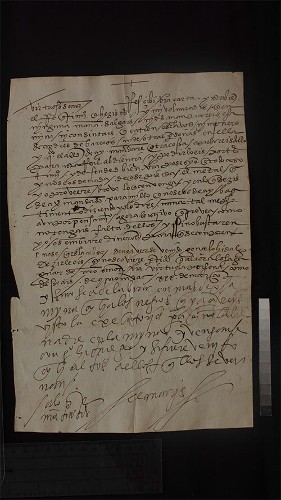 Imagen de Carta de Hernán Cortés, Marqués del Valle, a Pedro de Castilleja, en las minas de Zumpango, Quaonauac [Cuernavaca]