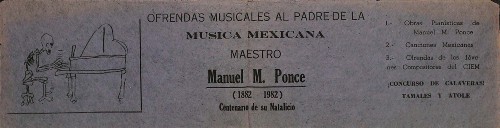 Imagen de Ofrendas musicales al padre la Música Mexicana Maestro Manuel M. Ponce (propio)