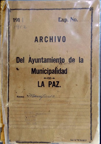 Imagen de Ayuntamiento de la municipalidad de La Paz, manifiestos, decretos y comunicados (atribuido)