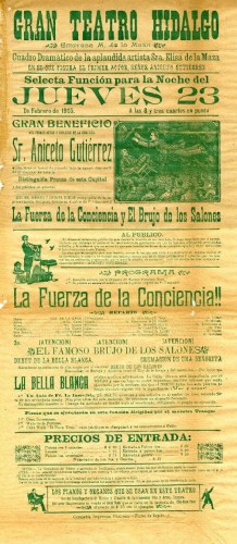 Imagen de El Teatro Hidalgo presenta: El brujo de los salones y La fuerza de la conciencia