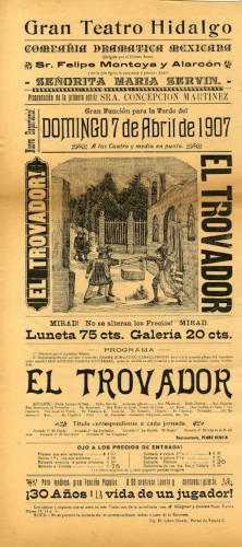 Imagen de El Teatro Hidalgo presenta: El trovador