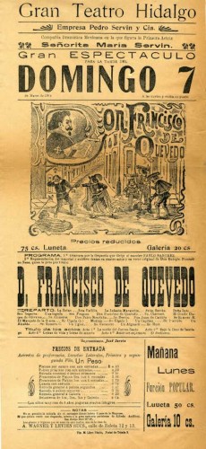 Imagen de El Teatro Hidalgo presenta: Don Francisco de Quevedo