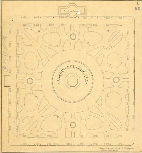 Imagen de Planta de conjunto y propuesta para reformar el Jardín de la Plaza de la Constitución