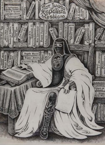 Imagen de Sor Juana zapatista y lesbiana (propio)