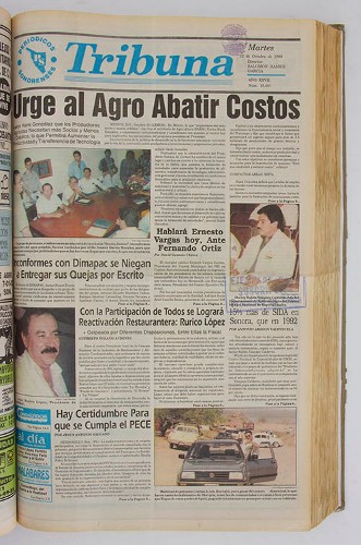 Imagen de 15% más de SIDA en Sonora, que en 1992 (propio), Tribuna del Yaqui (alternativo)