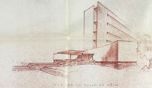 Imagen de Dibujo de la fachada de la Casa de México (atribuido)