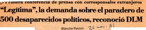 Imagen de Artículos y notas de Blanche Petrich sobre Desaparecidos políticos en México (propio)