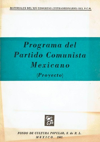 Imagen de Programa del Partido Comunista Mexicano (proyecto) (propio)