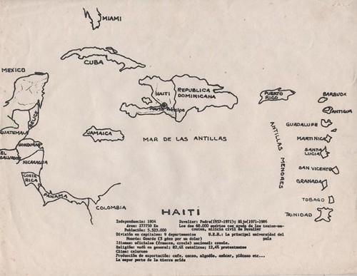 Imagen de Mapa y datos históricos de Haití (atribuido)