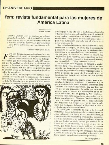 Imagen de FEM: Revista fundamental para las mujeres de América Latina (propio)