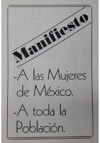 Imagen de Manifiesto a las Mujeres de México y a toda la población (propio)