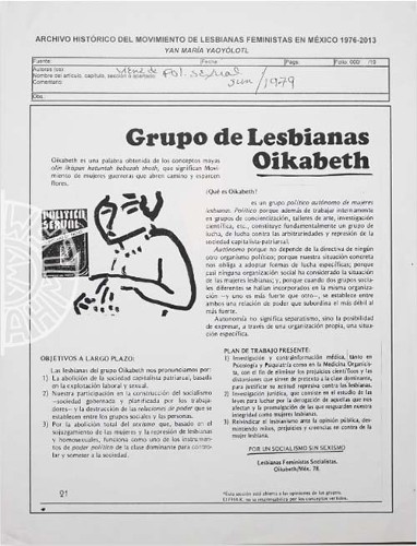 Imagen de Grupo de lesbianas Oikabeth (propio)
