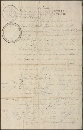 Imagen de Acta manuscrita del juramento del Plan de Iguala (atribuido)
