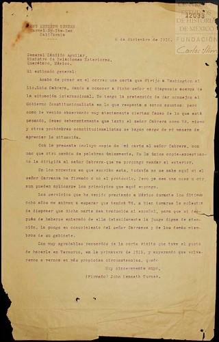 Imagen de Incluye copia de la carta que envió a Luis Cabrera (atribuido)