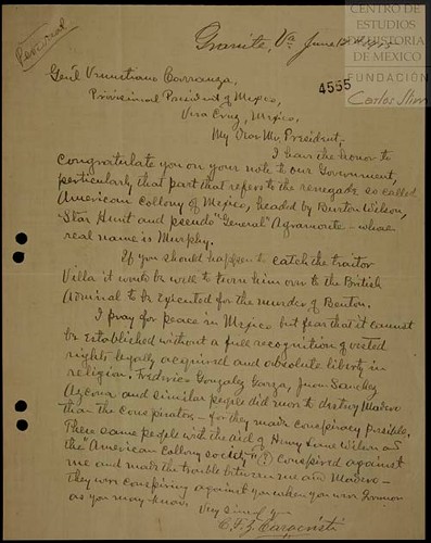 Imagen de Carta que manifiesta su descontento hacia la colonia americana de México y hace votos por la paz (atribuido)