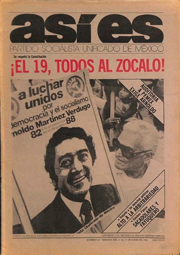 Imagen de Primera plana del periódico Así es, Número 19, 1982 (atribuido)