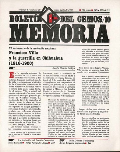 Imagen de Memoria: boletín del CEMOS, Volumen 1, Número 10 (propio)
