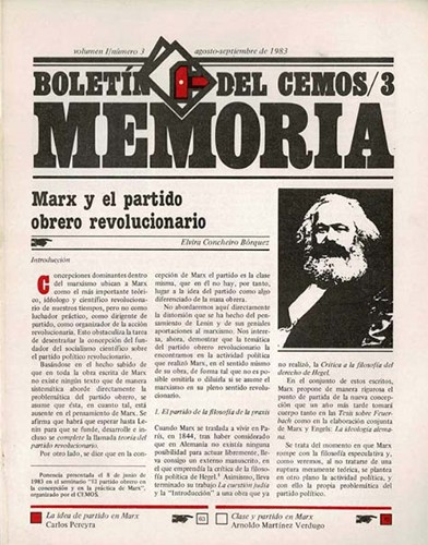 Imagen de Memoria: boletín del CEMOS, Volumen 1, Número 3 (propio)