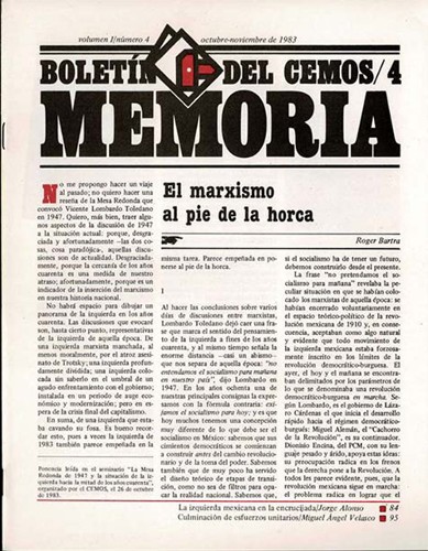 Imagen de Memoria: boletín del CEMOS, Volumen 1, Número 4 (propio)