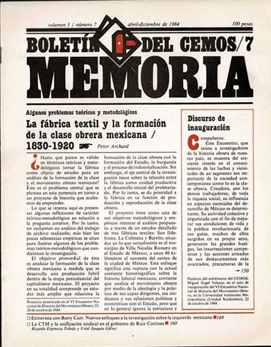 Imagen de Memoria: boletín del CEMOS, Volumen 1, Número 7 (propio)