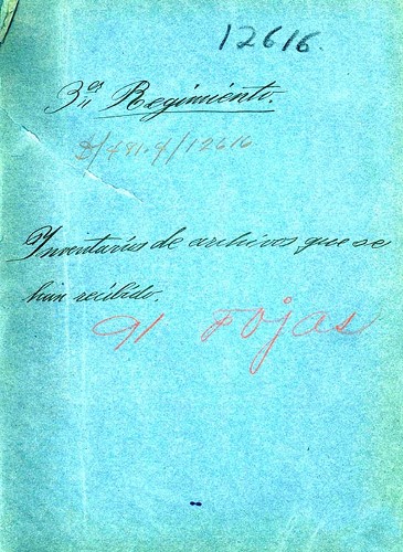 Imagen de Inventario de archivos del 3.° regimiento del año 1890 (atribuido)
