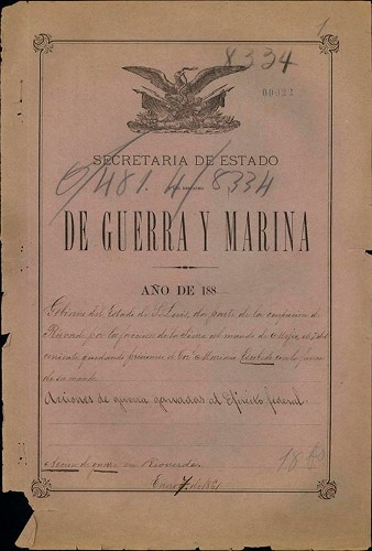 Imagen de Gobierno del estado de San Luis Potosí, da parte de la comparación de Río verde por los facciosos de la Sierra al mando de Mejía, guardando prisionero al coronel Mariano Escobedo con la fuerza de su mando, año de 1861 (atribuido)