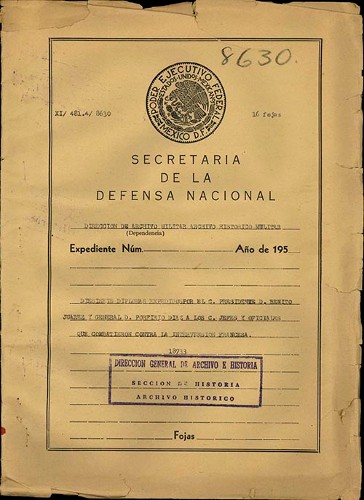 Imagen de Diplomas expedidos a jefes y oficiales participantes en batalla contra ejército francés por Benito Juárez y Porfirio Díaz (atribuido)
