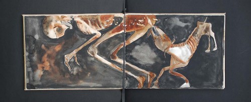 Imagen de Cuadernos de la Mierda: esqueleto y perro (atribuido)