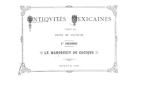 Imagen de Antiquités mexicaines / publiées par Henri de Saussure