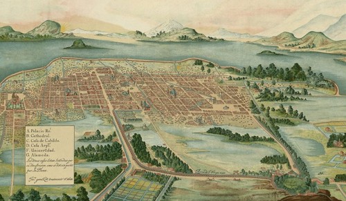 Imagen de Forma y levantado de la ciudad de Mexico... Juan Gomez de Trasmonte di Ao 1628