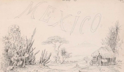 Imagen de [Album de 46 dessins et aquarelles par A. Klein sur le Mexique en 1869 pour le général Louis Doutrelaine. Des collections du prince R. Bonaparte. Enregistré en 1928]