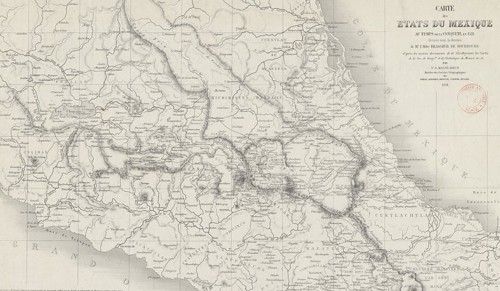 Imagen de Carte des Etats du Mexique au temps de la conquête en 1521 / dressée sous la direction de... l'abbé Brasseur de Bourbourg...; par V. A. Malte Brun