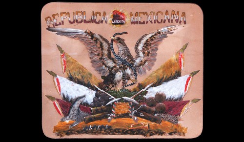 Imagen de Escudo nacional en arte plumario (propio)