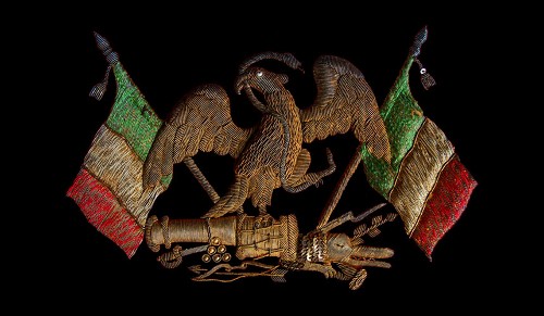 Imagen de Águila bordada en la gualdrapa del caballo de Miramón (propio)