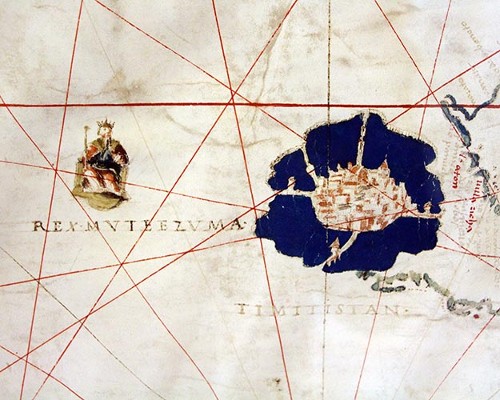 Imagen de Detalle del mapa antiguo del siglo XVI (propio)