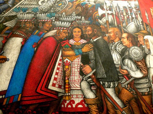 Imagen de Detalle del mural de La Conquista (atribuido)