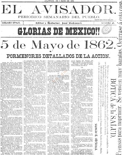 Imagen de Glorias de México!! 5 de mayo de 1862. Pormenores detallados de la acción (propio)