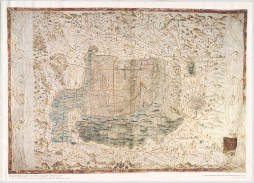 Imagen de Mexico City with environments, 1555: Map on parchment