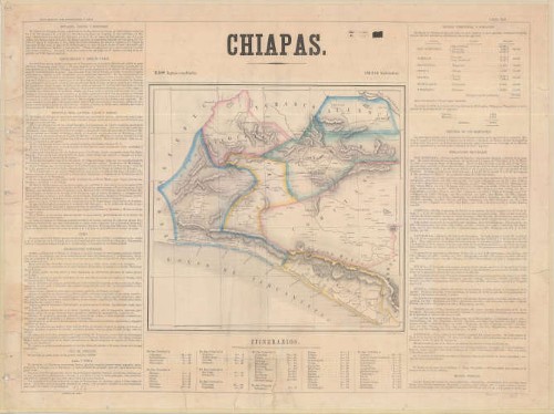 Imagen de Atlas Mexicano; Chiapas Carta XXII (propio), Atlas mexicano por Antonio García y Cubas. Chiapas (alternativo)
