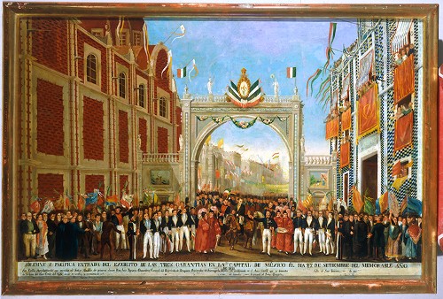 Imagen de Solemne y pacífica entrada del Ejército de las Tres Garantías a la Ciudad de México el día 27 de setiembre del memorable año de 1821 (propio)