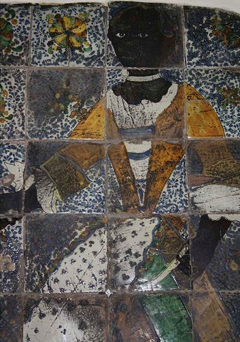 Imagen de Detalle de mosaico (atribuido), Mujer en la cocina (alternativo)
